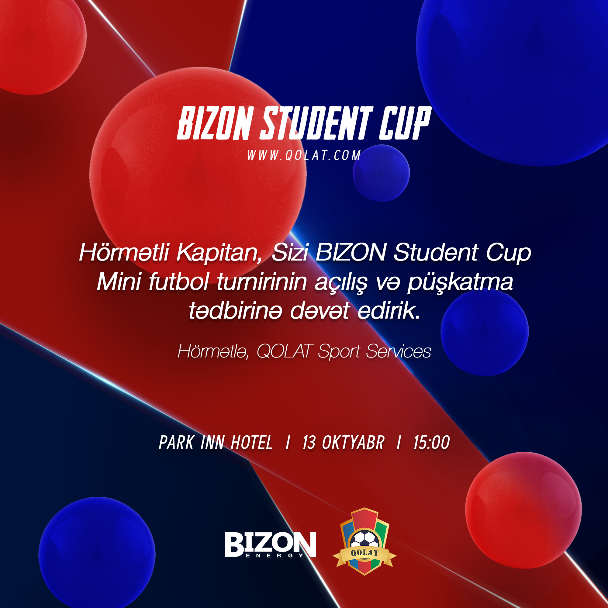 BIZON STUDENT CUP'da Açılış və Püşkatma Tədbiri